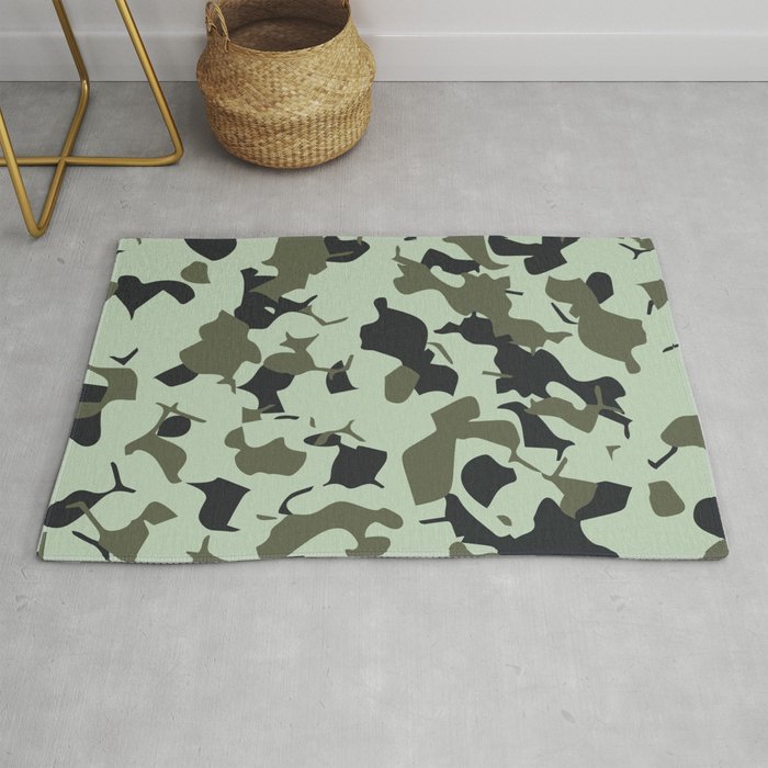 Abstract camouflage seamless patterns Rug