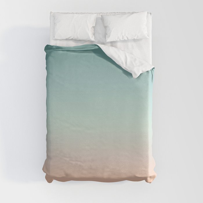 Color gradient background - fading sunset sky colors Duvet Cover