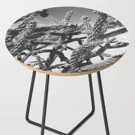 Utah Cactus // Black and white Side Table