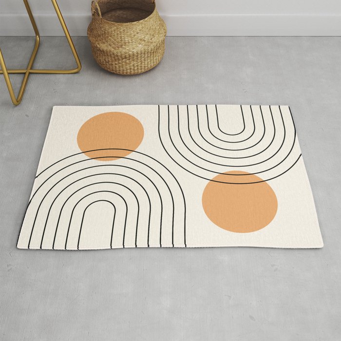 Multicolor Wool & Cotton Abstract Modern Door Mat Rug for Living