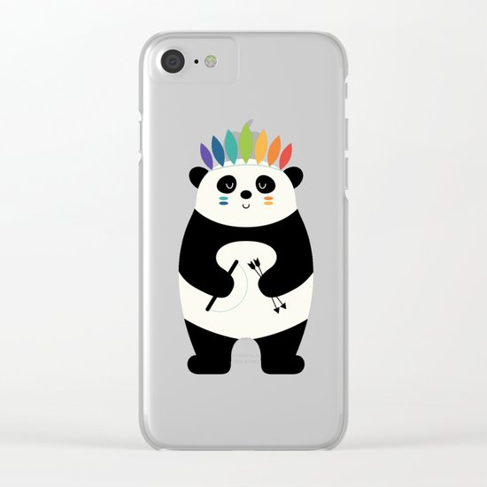 Be Brave Panda Clear iPhone Case