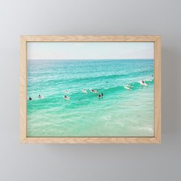 Surfers, Pacific Beach, San Diego Ca Framed Mini Art Print