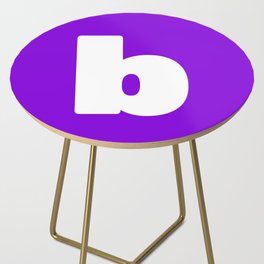 b (White & Violet Letter) Side Table