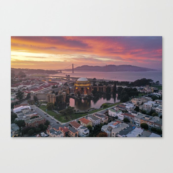 Sunset in Marina, San Francisco Canvas Print