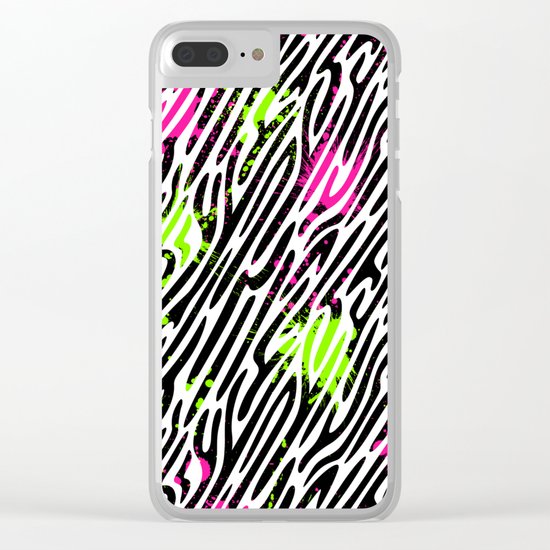 Wild Zebra Print Clear iPhone Case