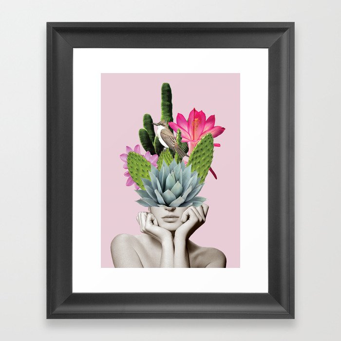 Cactus Lady Framed Art Print
