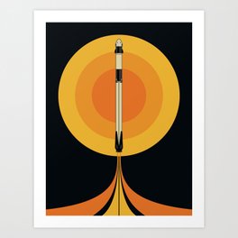 Falcon Rocket Art Print