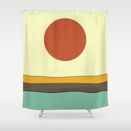 Abstract landscape, papercut.  Shower Curtain