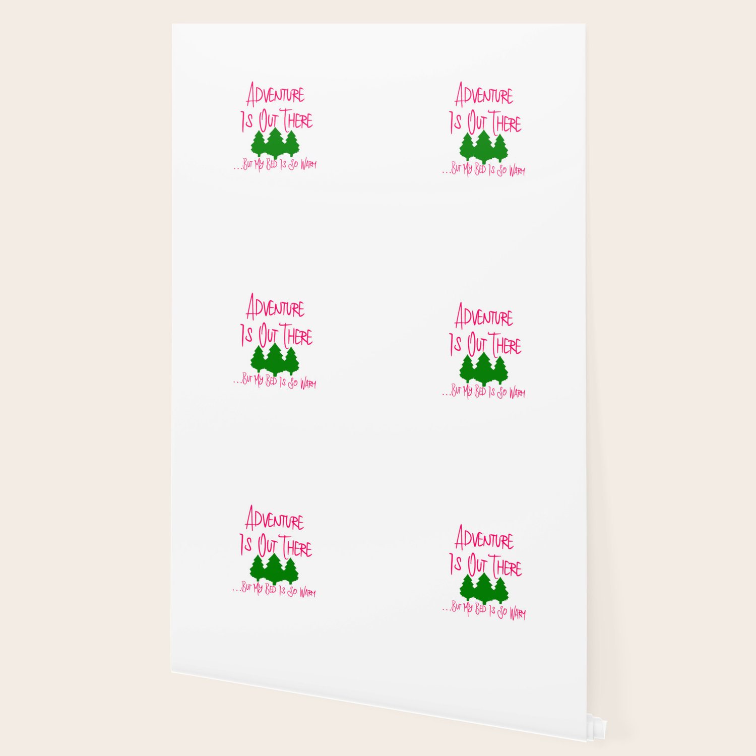 Adventure Is Out There But My Bed Is So Warm Funny Quote Wallpaper By At85productions Society6