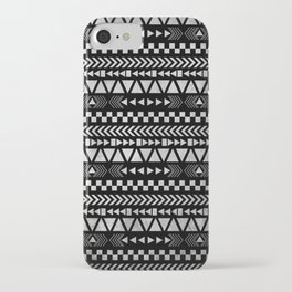 Tribal Print in Black and White iPhone Case