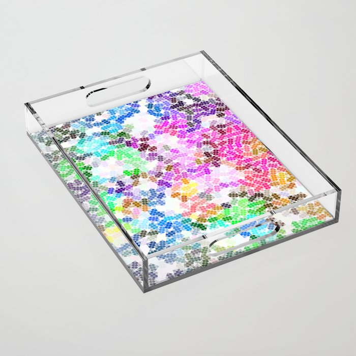 Colored Pattern, Colorful Life Acrylic Tray