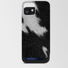 Black and White Cow Fur Detail (Digitally Created) iPhone Card Case