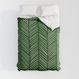 Forest Green Herringbone Comforter