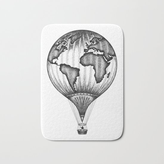EXPLORE. THE WORLD IS YOURS. (No text) Bath Mat