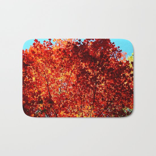 Red Maple Explosion Bath Mat