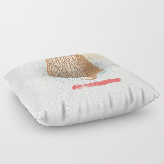 Abstract art gestual and organic sponge Floor Pillow