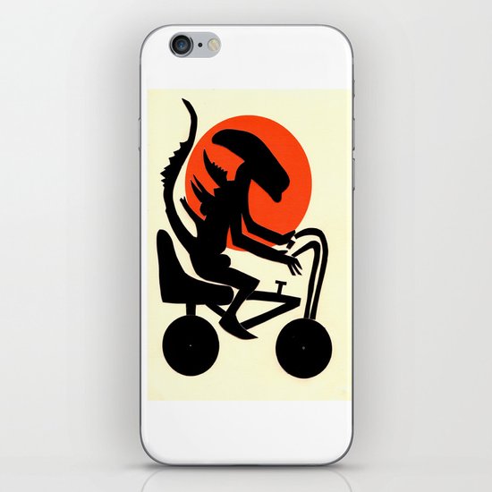 alien on a chopper iPhone & iPod Skin