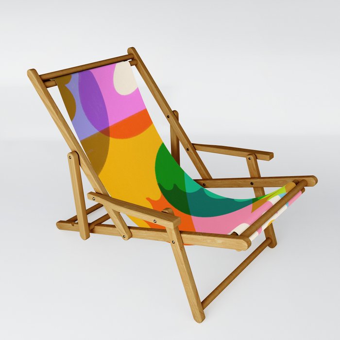 Fun Shapes Colorful Modern Pattern Sling Chair