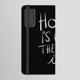 Home is where the Art is Graffiti typography Black and white Android Wallet Case
