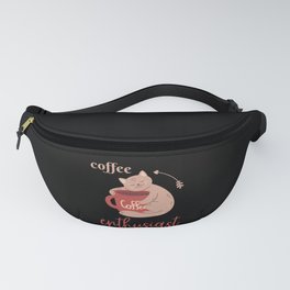 Cat coffee enthusiast Fanny Pack