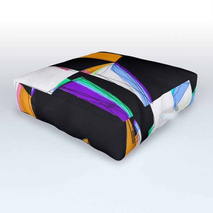 Abstract Geometric Shapes Outdoor Floor Cushion