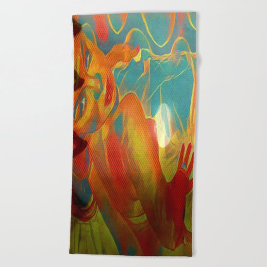 Within Her Lair She Waits Beach Towel