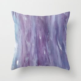 Touching Purple Blue Watercolor Abstract #1 #painting #decor #art #society6 Throw Pillow