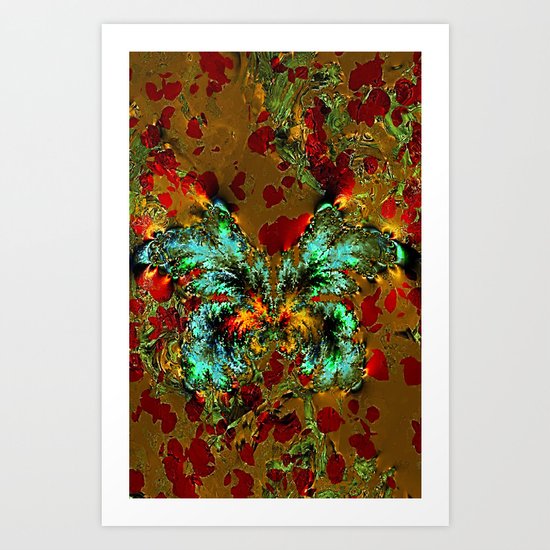 Fractal Butterfly Art Print