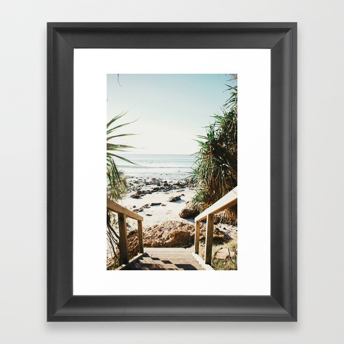 To the beach  Framed Art Print