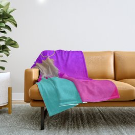 Colorful 80s Arches and Circles Balance Throw Blanket