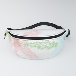 Red green floral glitter sparkle art  Fanny Pack