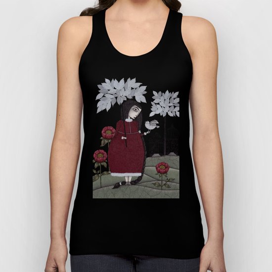 Winterbird, or Hope is a Thing With Feathers Unisex Tank Top