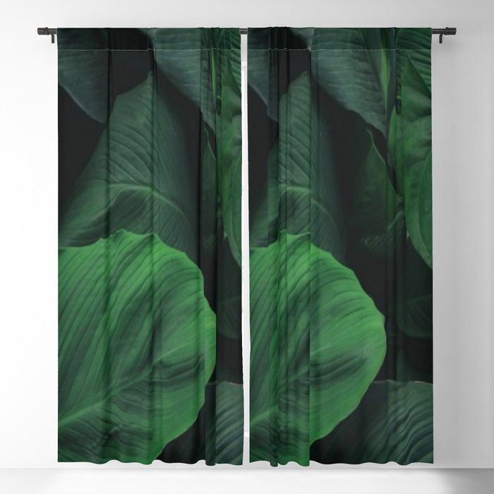 Green Nature Deep Leaves Blackout Curtain