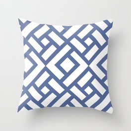 CHINESE CHIPPENDALE cobalt blue Throw Pillow