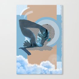 Man in the clouds Canvas Print