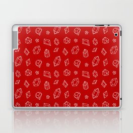 Red and White Gems Pattern Laptop Skin