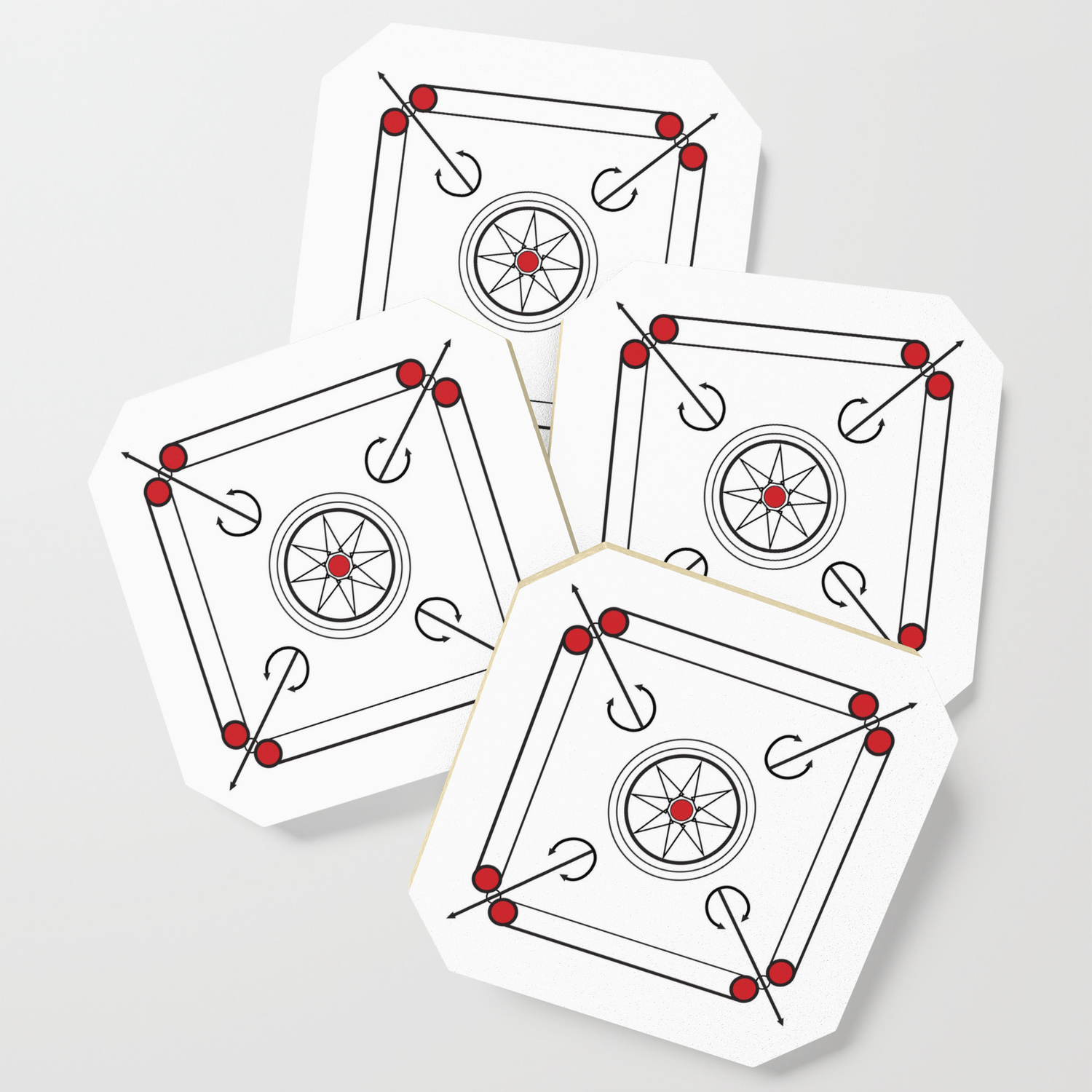 Carrom Board Coaster By Maisoonalsaleh Society6