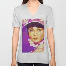 Audrey II Purple V Neck T Shirt