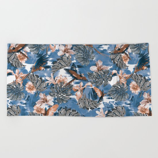 Tropical Pattern Beach Towel