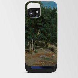 Jean-Baptiste-Camille Corot "Fontainebleau - Oak Trees at Bas-Bréau" iPhone Card Case