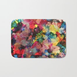 Color Burst  Bath Mat | Colorful, Alcoholink, Acrylic, Ink, Iridescent, Abstract, Painting, Rainbow 