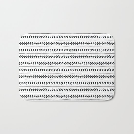Laurel stripe - back and forth Bath Mat