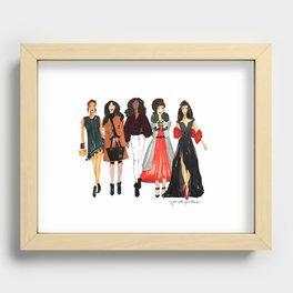 Glam Girls, Pinales Illustrated Recessed Framed Print