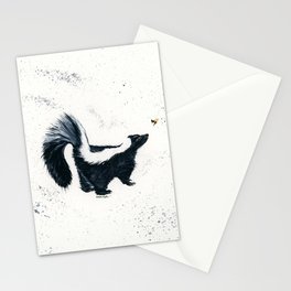 Curious Skunk - animal watercolor painting Stationery Card