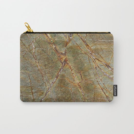 Forest Green Marble Carry-All Pouch