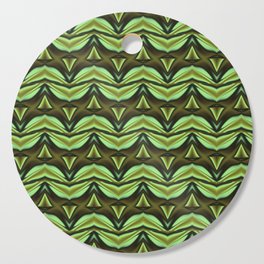 Green Geometry: A Horizontal Abstract Pattern Cutting Board