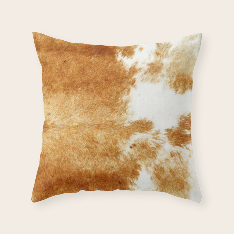 Golden Brown Cow Hide Throw Pillow By Theghosttown Society6