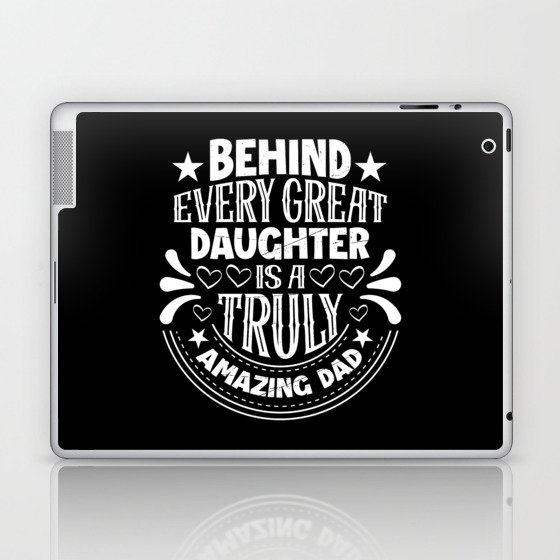 Father's Day Typography Quote Vintage Laptop & iPad Skin