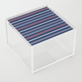 Nautical Blue Ropes, Sailor Stripes Acrylic Box