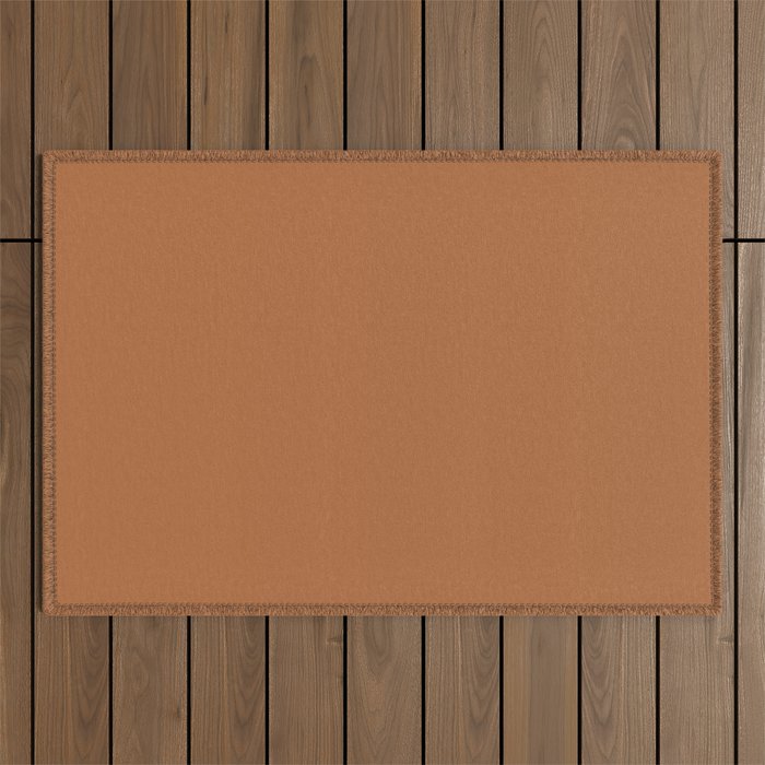 GINGERY solid color. Bronze modern abstract plain pattern Outdoor Rug